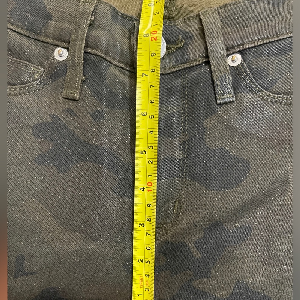 Hudson Womens Jeans Size 25 Army Green Camouflague Nico Super Skinny Mid Rise - Picture 10 of 11